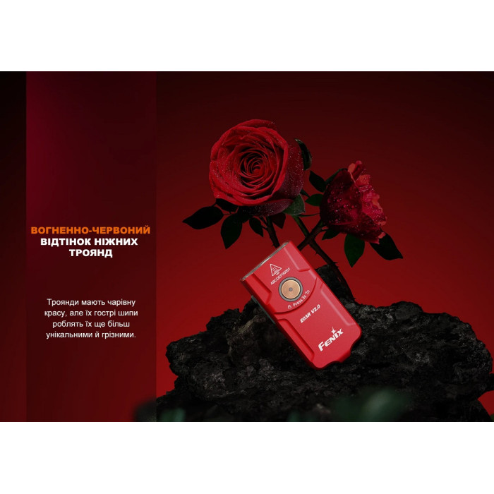 Ліхтар наключний Fenix E03R V2.0 Red (E03RV20RED)