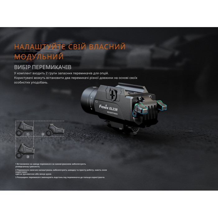 Фонарь к пистолету Fenix ​​GL23R с лазерным прицелом (GL23R)