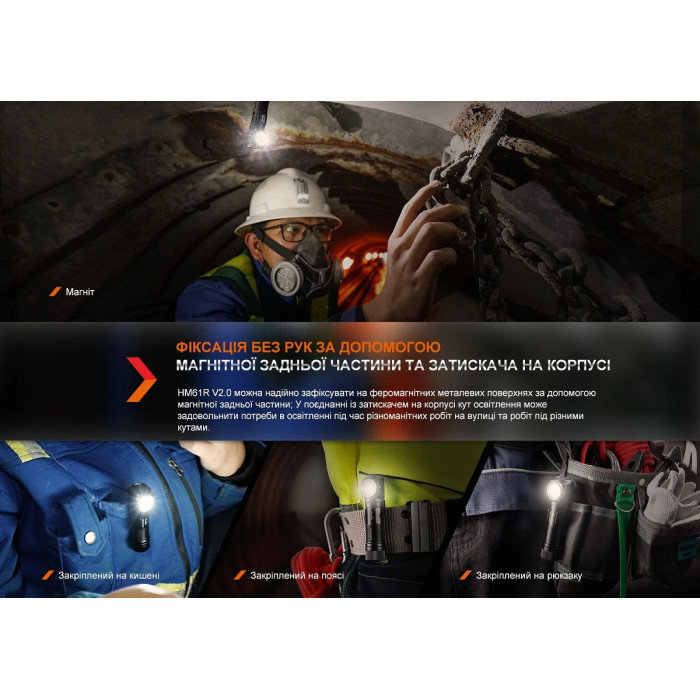 Мультифонарь Fenix HM61R V2.0 (HM61RV20)
