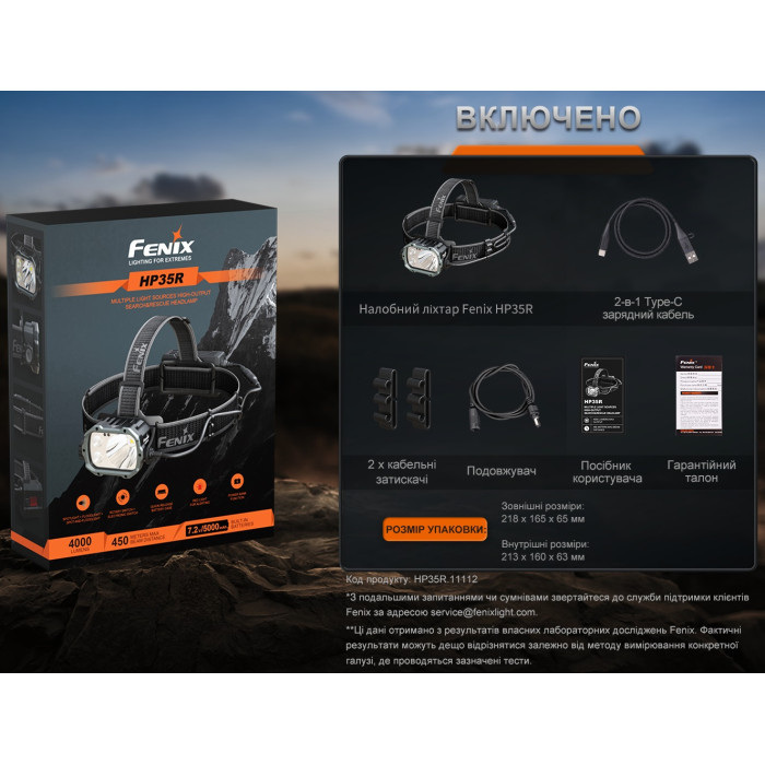 Налобный фонарь Fenix HP35R (HP35R)