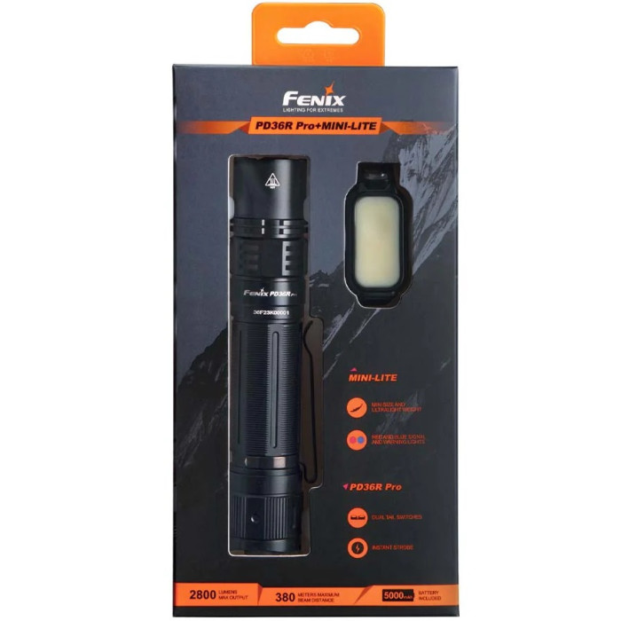 Ліхтар ручний Fenix PD36R Pro + Ліхтар ручний Fenix MINI-LITE (PD36RPRO-MINILITE)
