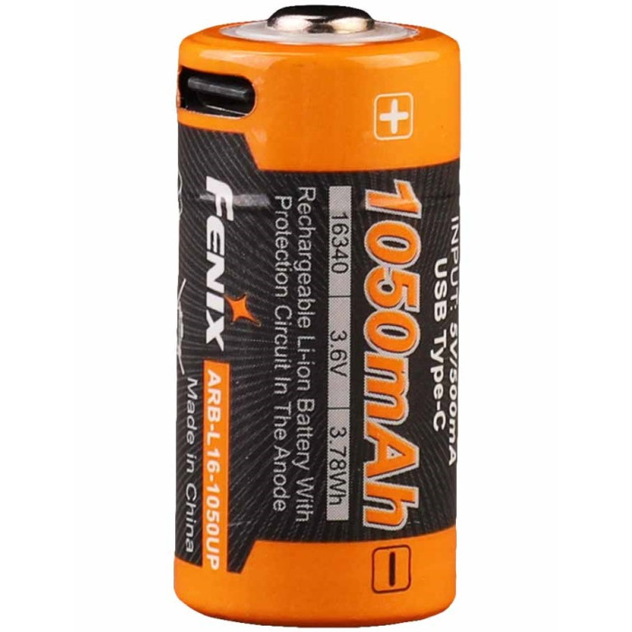 Акумулятор 16340 Fenix (1050 mAh) Type-C (ARB-L16-1050UP)