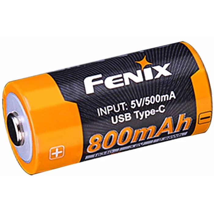 Аккумулятор 16340 Fenix 800 UP mAh Li-ion Type-C (ARB-L16-800UP)