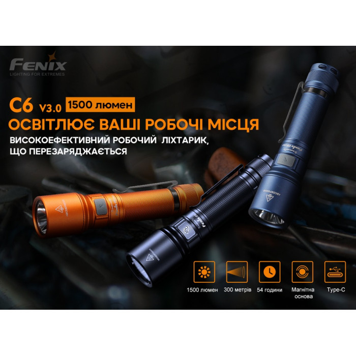 Ліхтар ручний Fenix C6 V3.0, Blue, Limited Edition (C6V30blue)