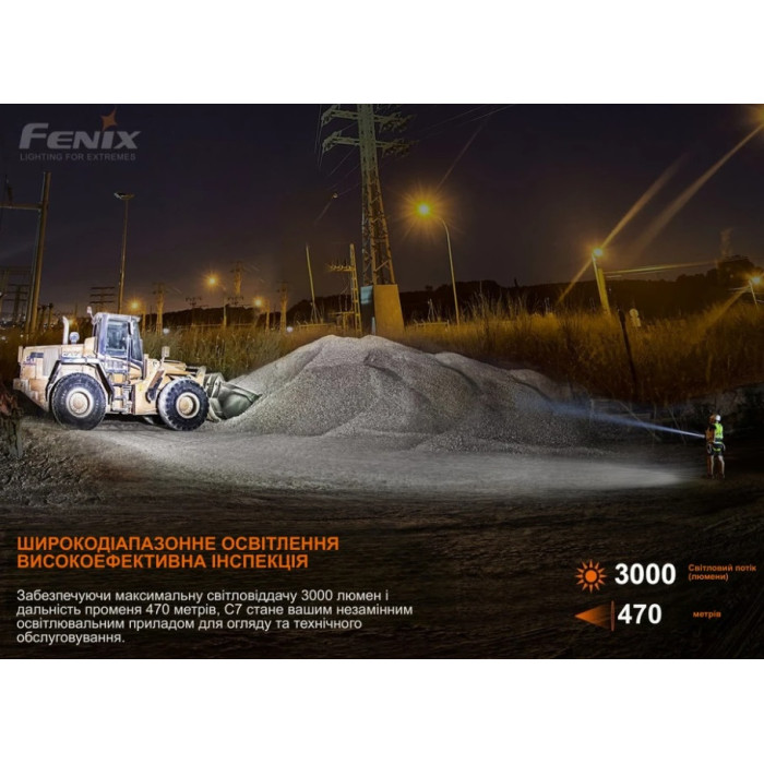 Ліхтар ручний Fenix C7, Orange, Limited Edition (C7orange)