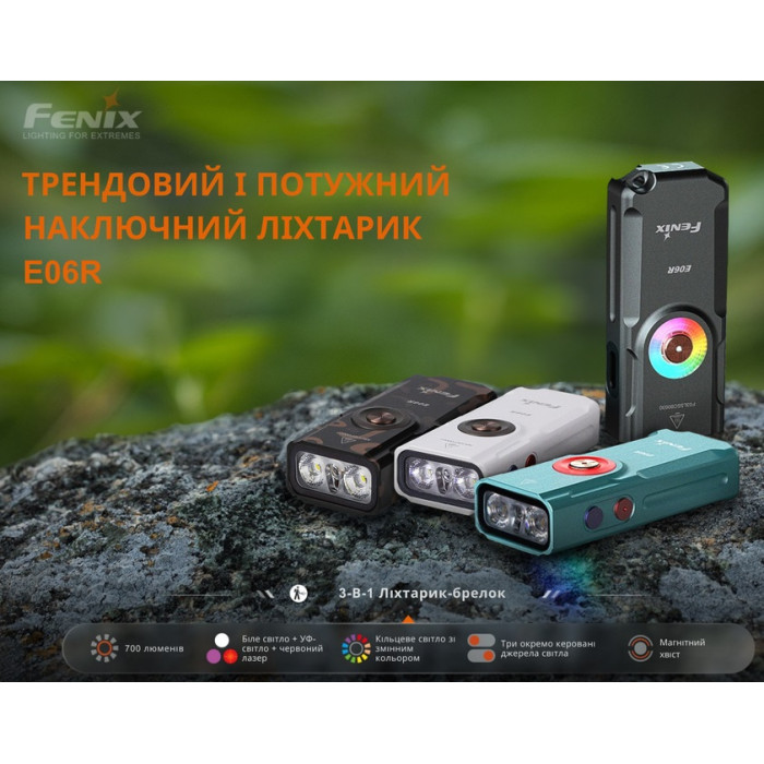 Ліхтар наключний Fenix E06R, Graffiti, Limited Edition (E06RBLBR)