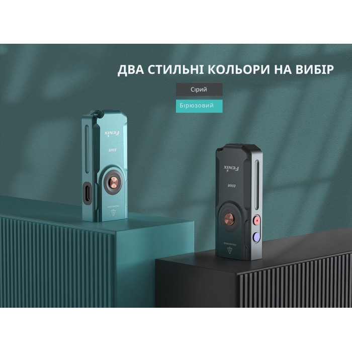 Фонарь наключный Fenix E06R Gray (E06RGray)