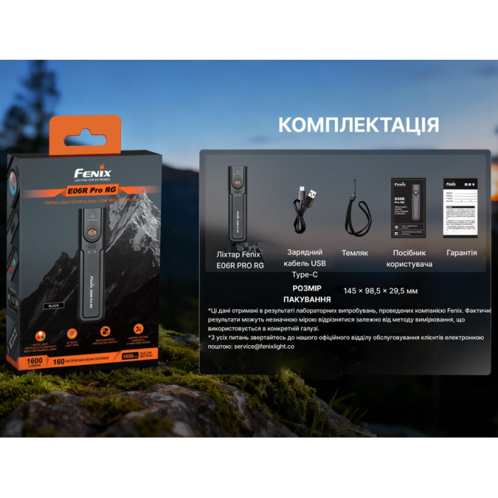 Фонарь Fenix E06R PRO RG, Orange (E06RPRORGO)