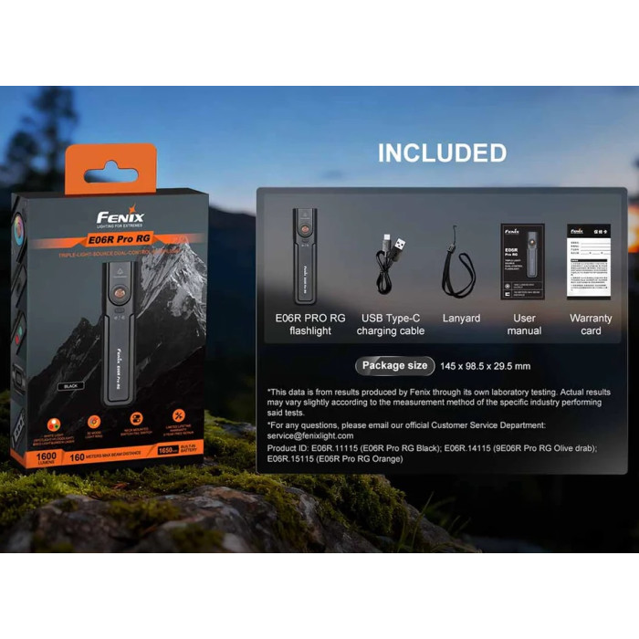 Ліхтар Fenix E06R PRO RG, Orange (E06RPRORGO)