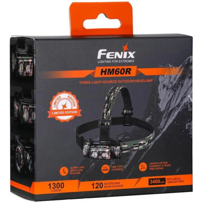 Налобный фонарь Fenix HM60R, Camo, Limited Edition (HM60Rcamo)