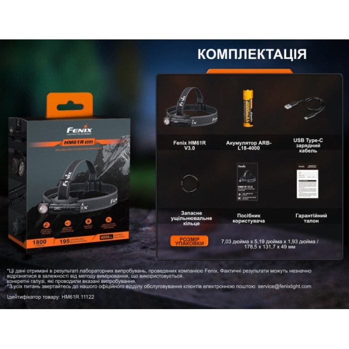 Мультиліхтар Fenix HM61R V3.0 (HM61RV30)
