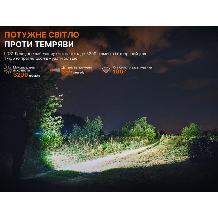 Фонарь ручной Fenix LD31R Renegade (LD31RR)