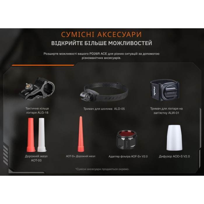 Фонарь ручной Fenix PD26R ACE (PD26RACE)