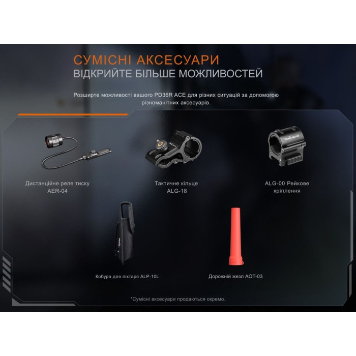 Фонарь ручной Fenix PD36R ACE (PD36RACE)
