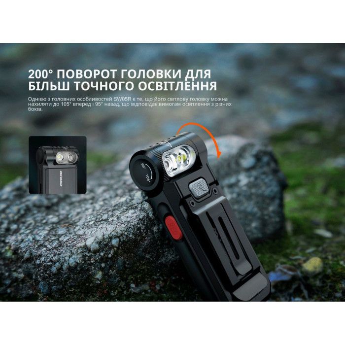 Фонарь ручной Fenix SW05R-RED LED Black (SW05R-RL)