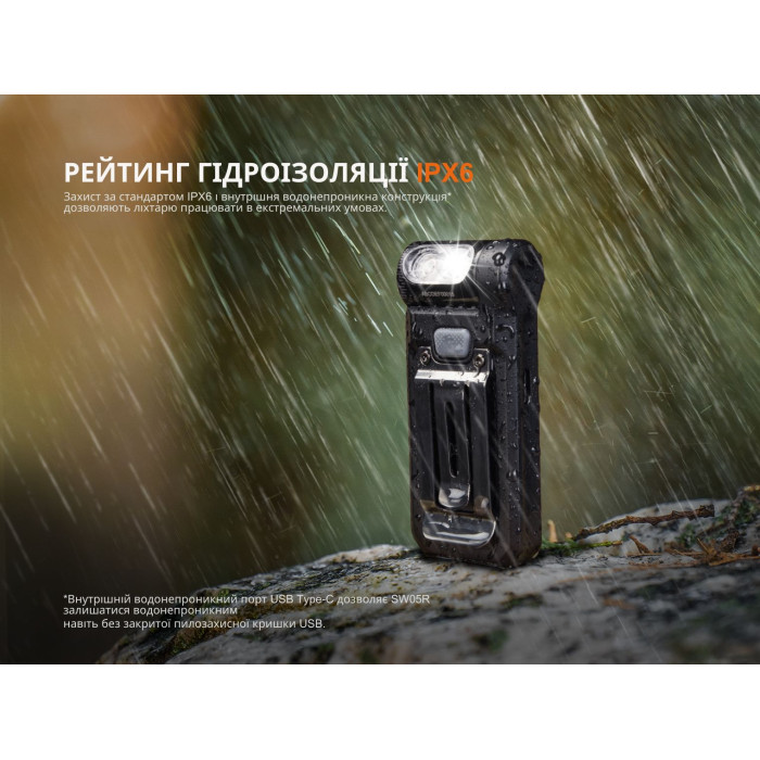 Фонарь ручной Fenix SW05R-UV LED Black (SW05R-UVL)