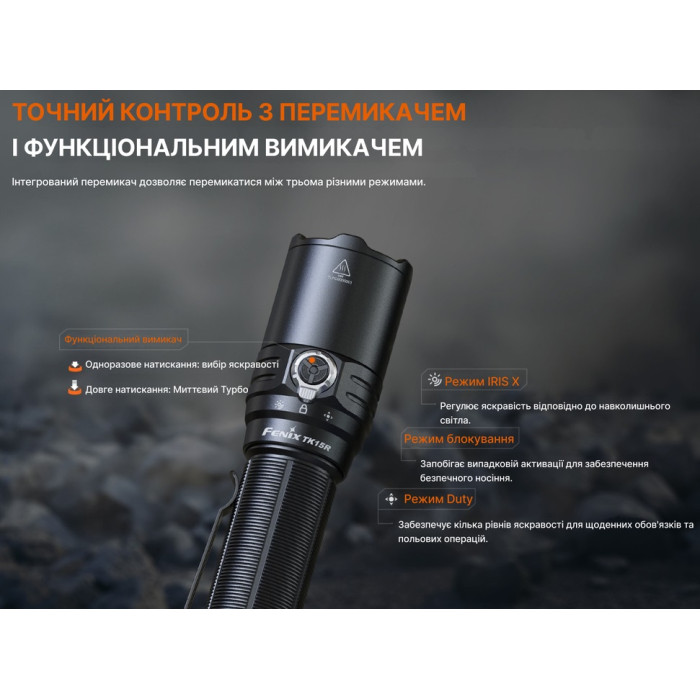 Фонарь ручной тактический Fenix TK15R (TK15R)