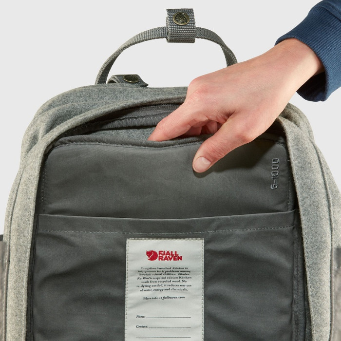 Рюкзак Fjallraven Kanken Re-Wool Laptop 15" Red/Black (23328.320-550)