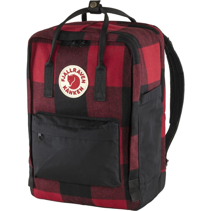 Рюкзак Fjallraven Kanken Re-Wool Laptop 15" Red/Black (23328.320-550)