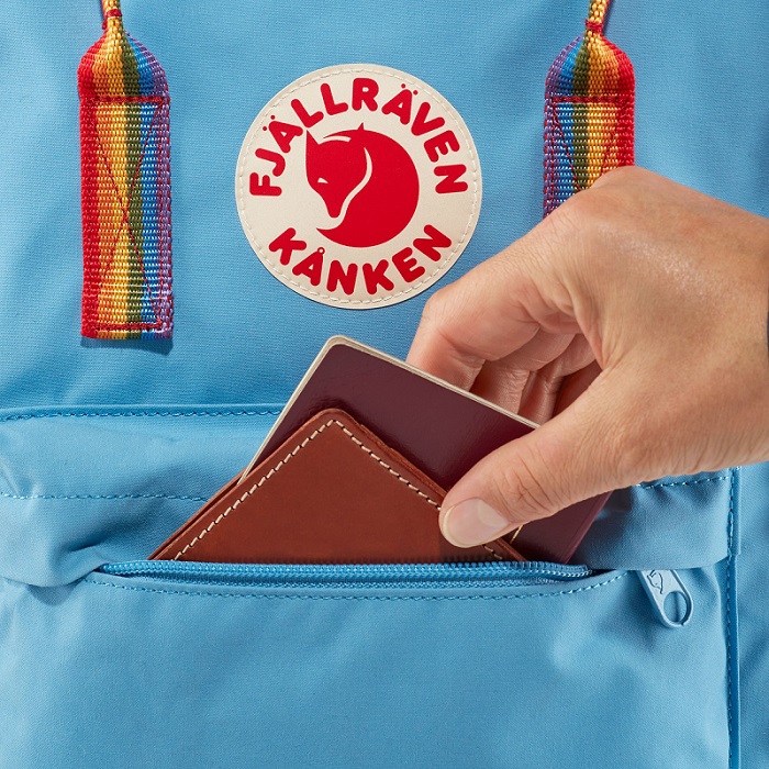 Рюкзак Fjallraven Kanken Rainbow Air Blue/Rainbow Pattern (23620.508-907)