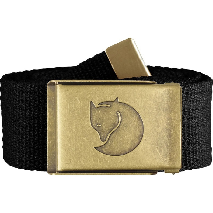 Ремень Fjallraven Canvas Brass Belt 4 cm Black (77297.550)
