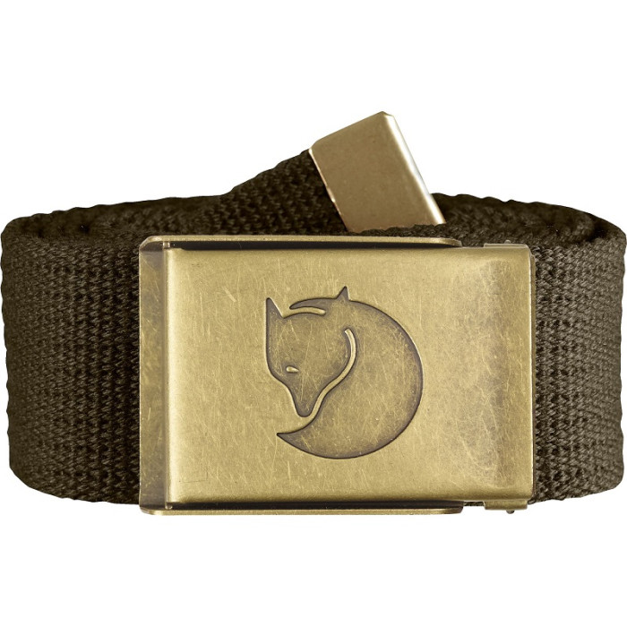 Ремень Fjallraven Canvas Brass Belt 4 cm Dark Olive (77297.633)