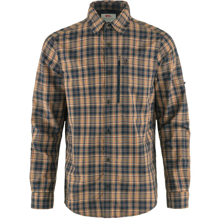 Сорочка чоловіча Fjallraven Abisko Hike Shirt LS Dark Navy/Buckwheat Brown (82263.555-232)