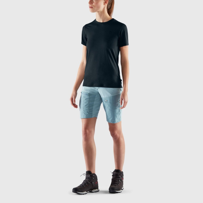Футболка жіноча Fjallraven Abisko Wool SS Dark Navy (84101.555)