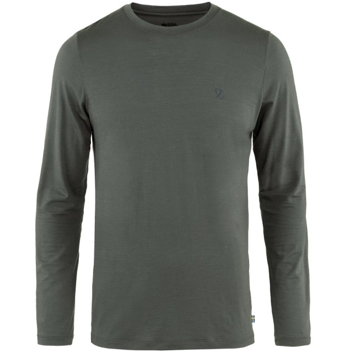 Футболка чоловіча Fjallraven Abisko Wool LS Basalt (87194.050)