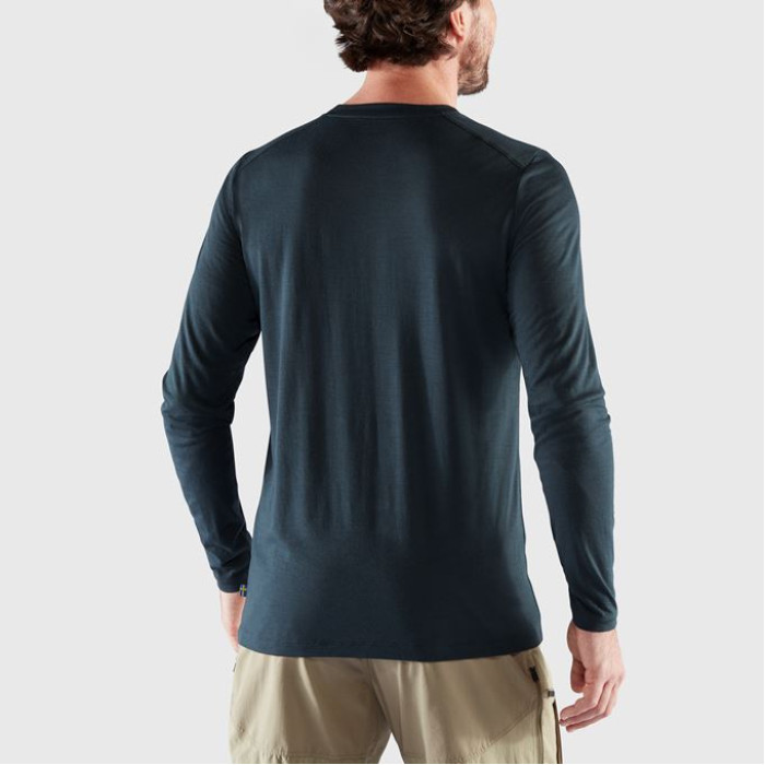 Футболка чоловіча Fjallraven Abisko Wool LS Arctic Green (87194.667)