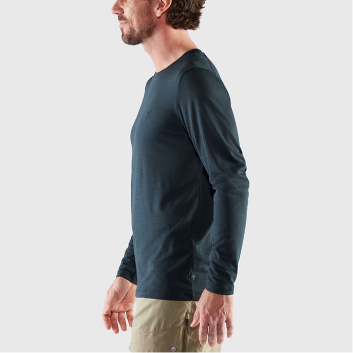 Футболка чоловіча Fjallraven Abisko Wool LS Arctic Green (87194.667)
