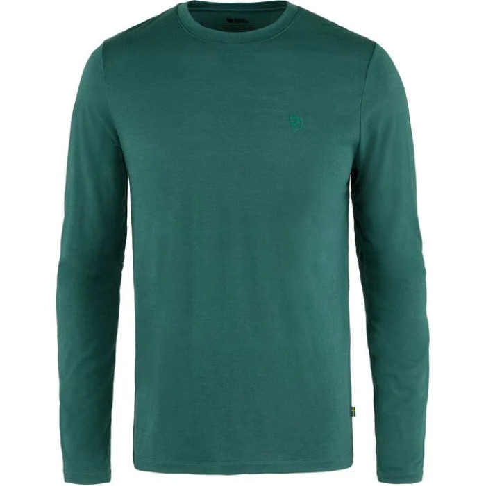 Футболка чоловіча Fjallraven Abisko Wool LS Arctic Green (87194.667)