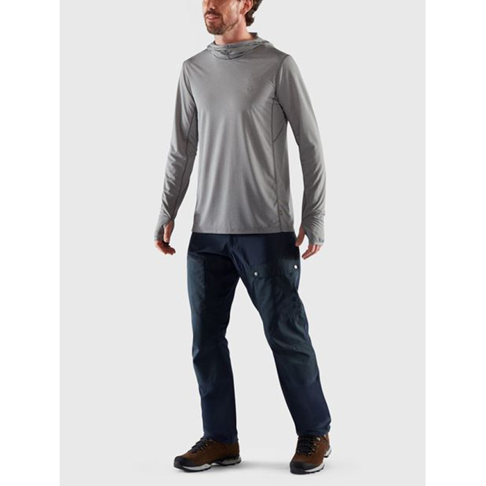 Кофта чоловіча Fjallraven Abisko Sun-hoodie Shark Grey (87199.016)