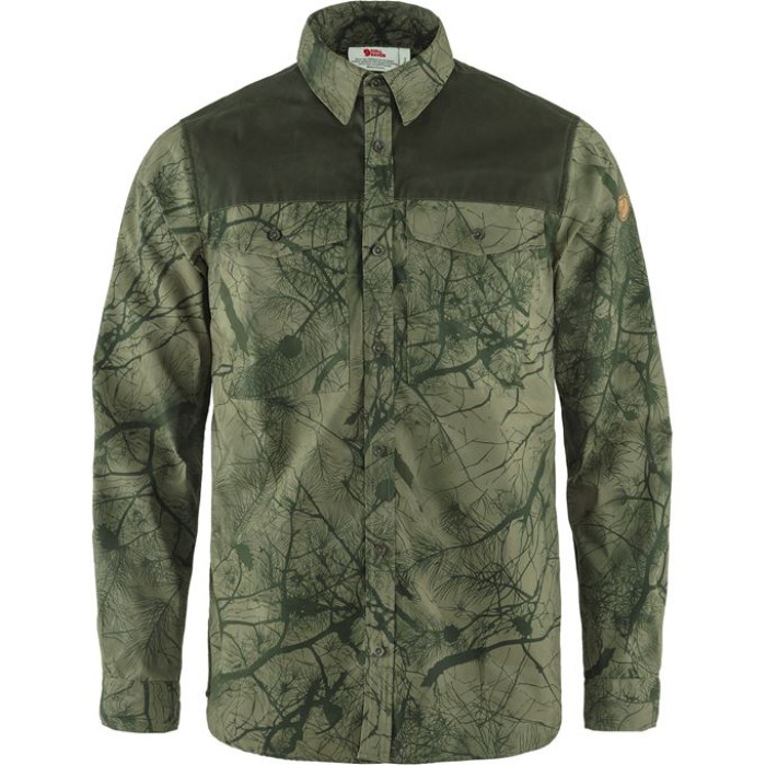 Рубашка мужская Fjallraven Varmland G-1000 Shirt Green Camo/Deep Forest (87326.626-662)