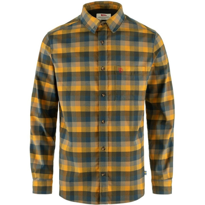 Рубашка мужская Fjallraven Lappland Stretch Flannel Shirt M, Laurel Green/Autumn Leaf (12600195.625-215)
