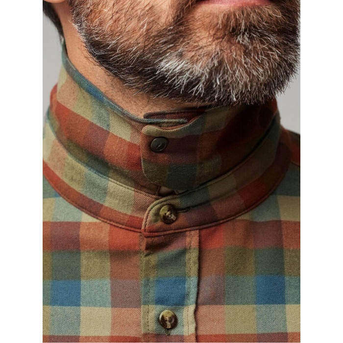 Рубашка мужская Fjallraven Lappland Stretch Flannel Shirt M, Laurel Green/Autumn Leaf (12600195.625-215)
