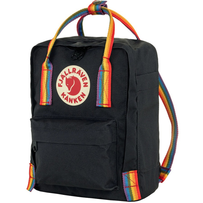 Рюкзак Fjallraven Kanken Rainbow Mini Black/Rainbow Pattern (23621.550-907)