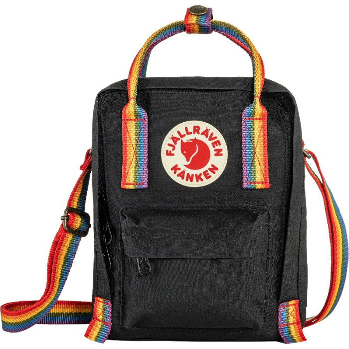 Сумочка Fjallraven Kanken Rainbow Sling Black/Rainbow Pattern (23623.550-907)