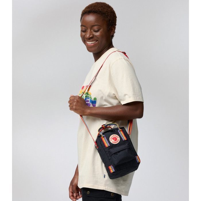 Сумочка Fjallraven Kanken Rainbow Sling Black/Rainbow Pattern (23623.550-907)