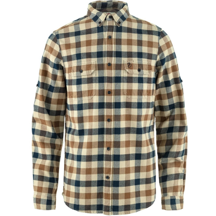 Сорочка чоловіча Fjallraven Skog Slim Shirt, Fossil/Dark Navy (81353.118-555)