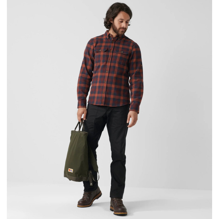Рубашка мужская Fjallraven Skog Slim Shirt, Deep Forest/Laurel Green (81353.662-625)