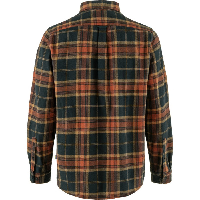 Рубашка мужская Fjallraven Ovik Twill Shirt, Autumn Leaf/Dark Navy (81478.215-555)