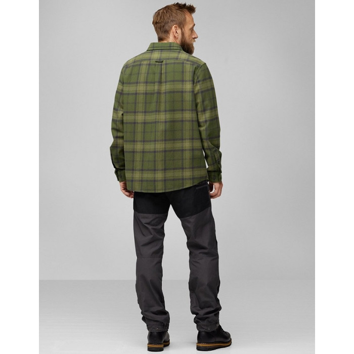 Рубашка мужская Fjallraven Ovik Twill Shirt, Autumn Leaf/Dark Navy (81478.215-555)