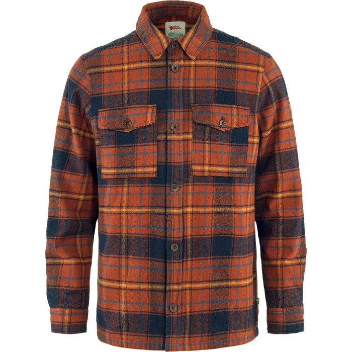 Рубашка мужская Fjallraven Ovik Lite Padded Shirt M, Autumn Leaf/Dark Navy (87069.215-555)