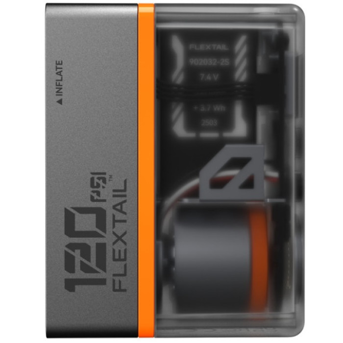 Велосипедный мини насос-задняя фара Flextail Tiny Tire Pump ACS, черный (6975755966342)