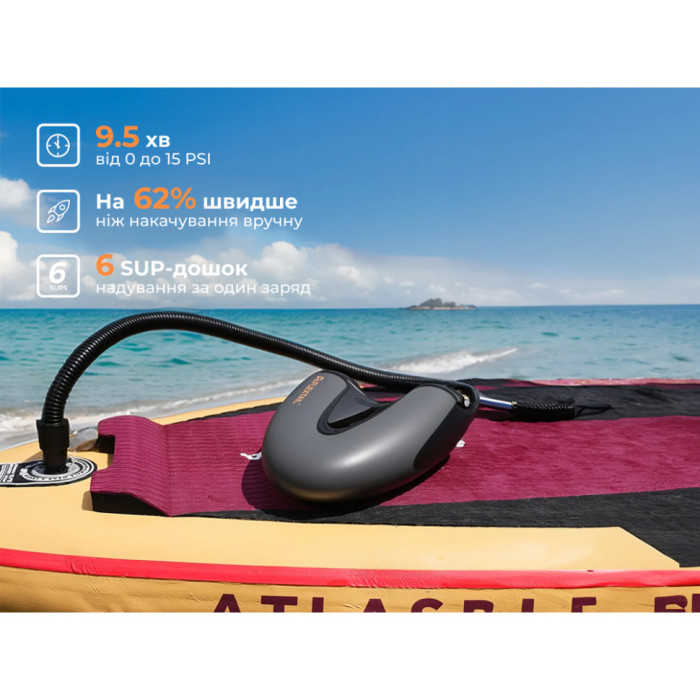 Насос кКемпинговый для накачки лодок, сапов, Flextail Evo Sup Pump Pro, чорний (6975755966717)