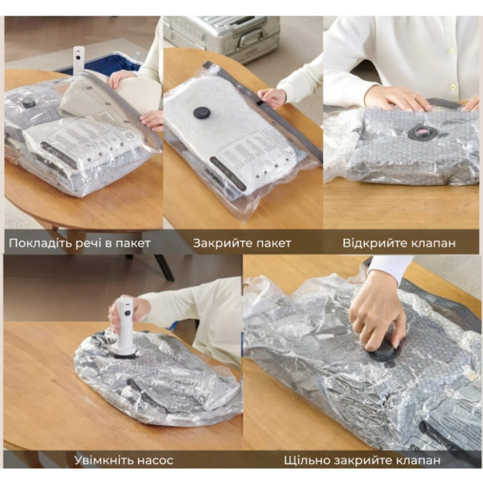 Набір для вакуумного пакування Vollyc by Flextail (NANO BAG SET), 20 пакетів + насос (6975755967134)