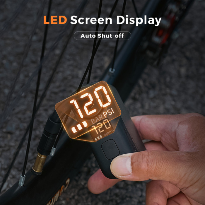 Велосипедний міні насос електричний Flextail Tiny Bike Pump Pro, 120 PSI (6975755967455)