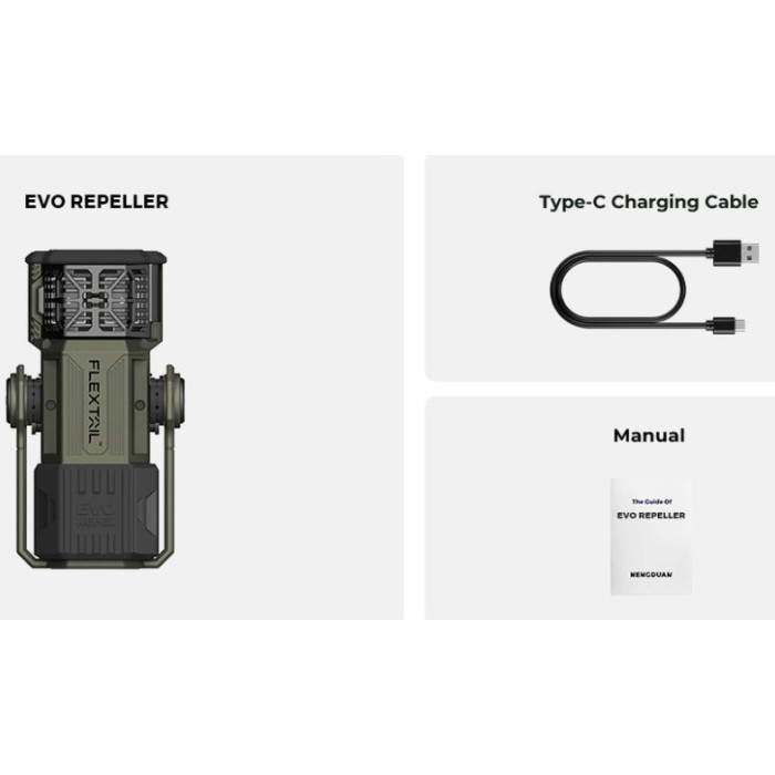 Фумігатор-ліхтар-повербанк кемпінговий Flextail Evo Repel, чорний (6975755960319)