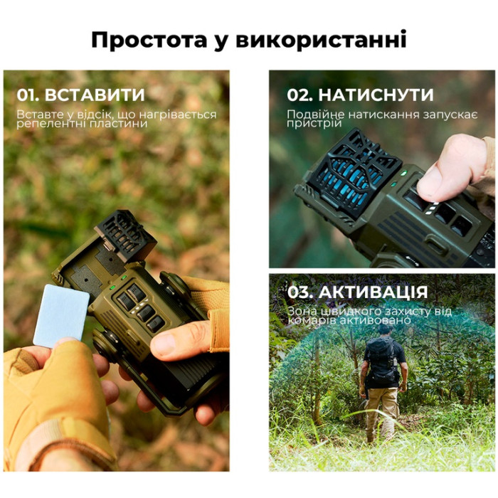 Фумігатор-ліхтар-повербанк кемпінговий Flextail Evo Repel, чорний (6975755960319)
